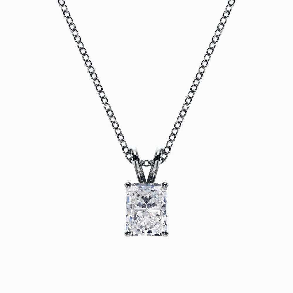 Radiant Shape Lab Grown Diamond Pendant D VVS2