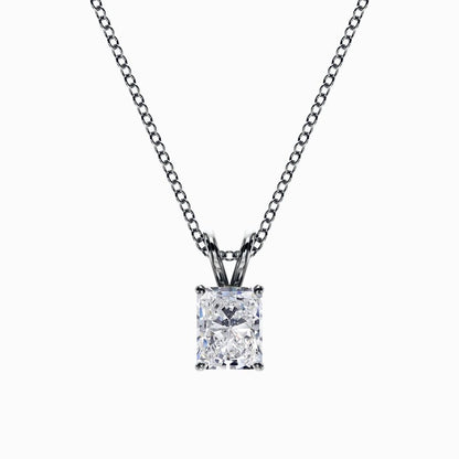 Radiant Shape Lab Grown Diamond Pendant D VVS2