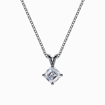 Asscher Shape Lab Grown Diamond Pendant D VVS2