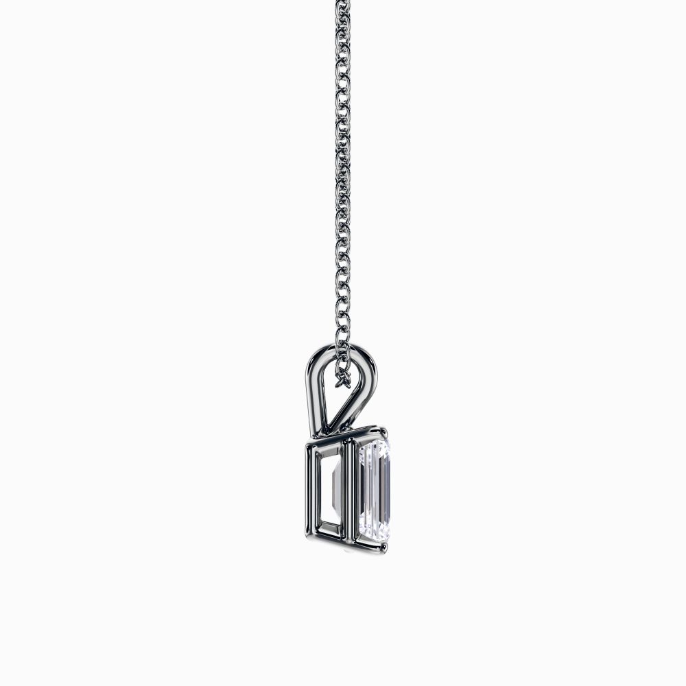 Emerald Shape Lab Grown Diamond Pendant D VVS2