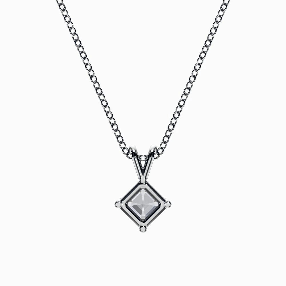 Asscher Shape Lab Grown Diamond Pendant D VVS2
