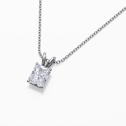 Radiant Shape Lab Grown Diamond Pendant D VVS2