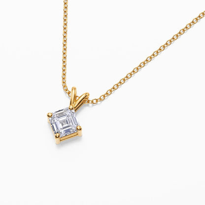 Asscher Shape Lab Grown Diamond Pendant D VVS2