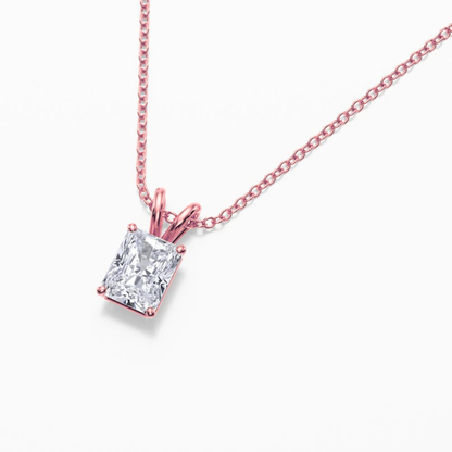 Radiant Shape Lab Grown Diamond Pendant D VVS2